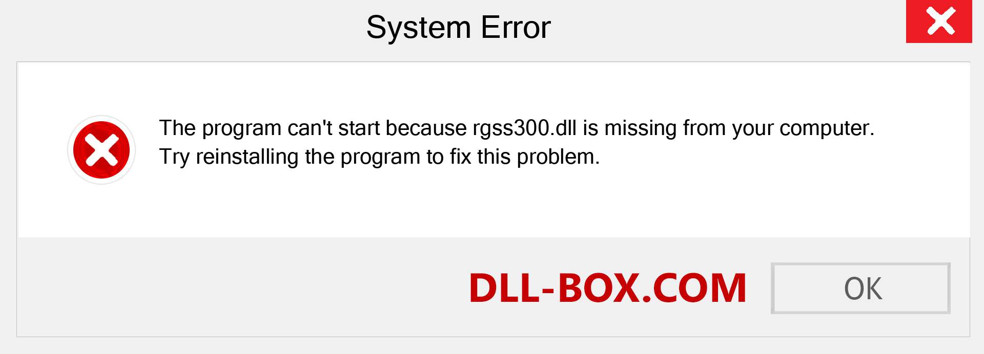 rgss300.dll file is missing?. Download for Windows 7, 8, 10 - Fix  rgss300 dll Missing Error on Windows, photos, images
